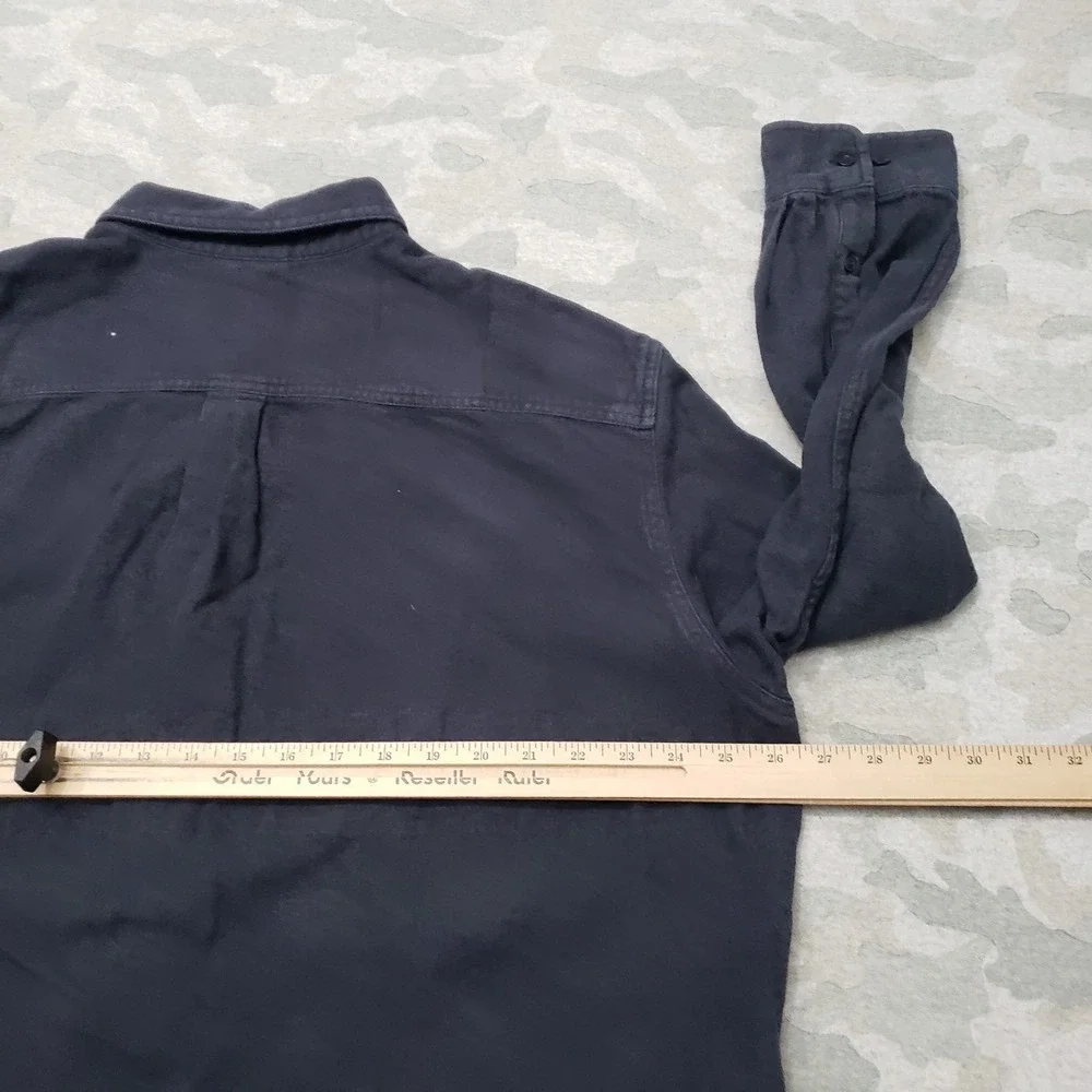 the North Face Shirt Mens 2XL Blue Pockets Long Sleeve Button-Up Chamois Outdoor